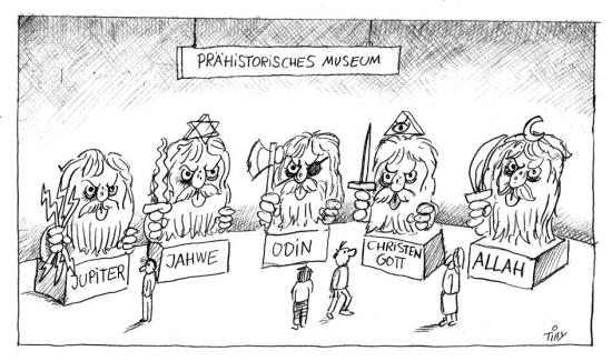 Verstaubte Gotter Karikatur De